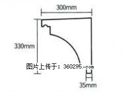 产品分解图型 - 檐口线，型号：SX311-YK-2，规格：300x330mm(2) - 西宁三象EPS建材 xn.sx311.cc